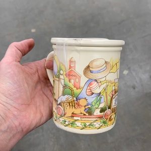 Country Kids cup and coaster vintage